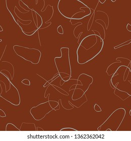 Absrtact florals, flowers seamless pattern