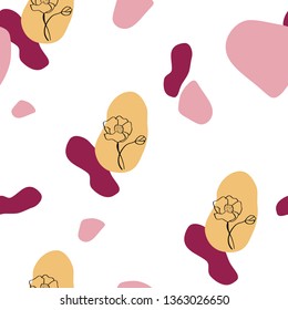 Absrtact florals, flowers seamless pattern