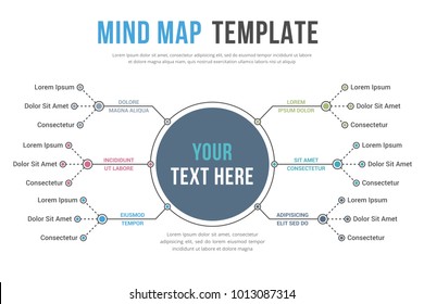 Absrtact Mind Map Template, Business Infographics, Vector Eps10 Illustration