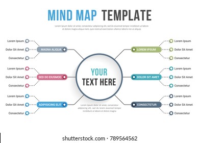 Absrtact mind map template, business infographics, vector eps10 illustration