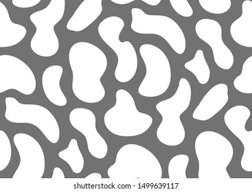 Absrtact minimal cow skin seamless . Fashionable black and white vector illustration. 