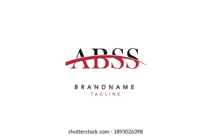 ABSS Alphabet initial swoosh Abstract Icon Logo vector illustration