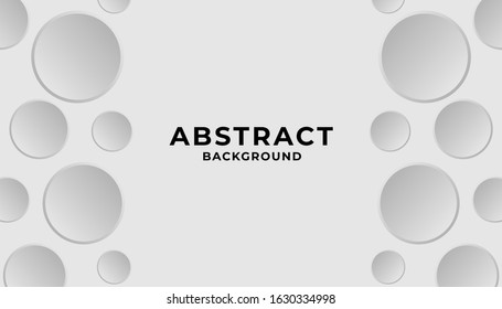 Abstact 3D Crrcular Shape White Grey Background 