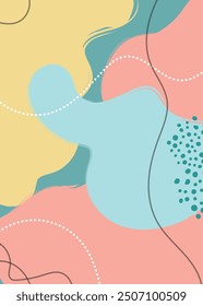 Abstact artistic geometric elements  memphis style background design. .