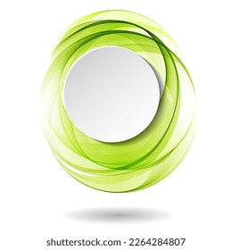 Abstact background with green swirls