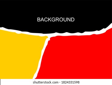 abstact background on yellow, black and red vector design for template, presentation, banner, etc