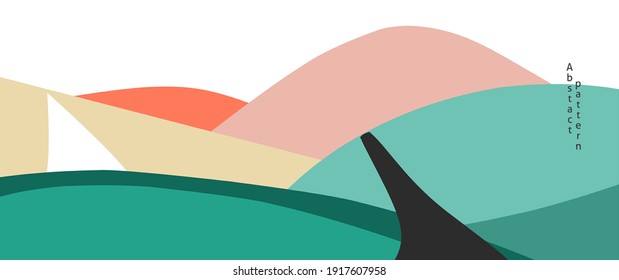 Abstact background in oriental style.Geomatric pattern with Japanese style vector.Natural elements vector illustration design