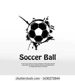 abstact background, with soccer/football, with paint strokes and splashes