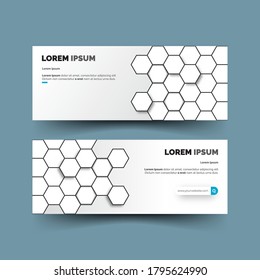 abstact banner set, polygoanal shapes, for social media