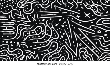 Fondo de doodle dibujado a mano con pincel abstracto. Elementos de diseño creativo