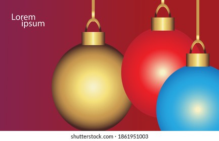 Resumen de fondo de Navidad, arte del vector rojo