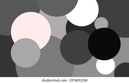 Abstact circle pattern with black and white colour banner background vector illustration design