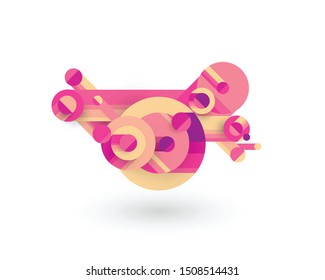 Abstact circle vector design, Abstract shapes composition