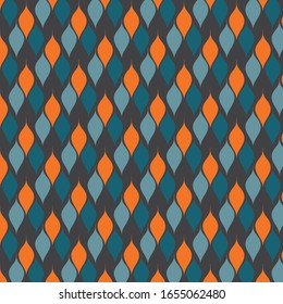 Abstact colourful seamless teardrop vector pattern