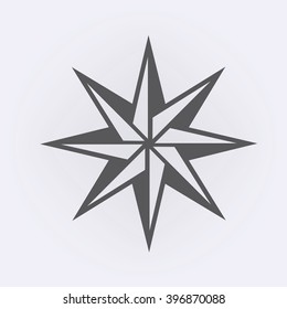 Abstact compass icon . Vector illustration