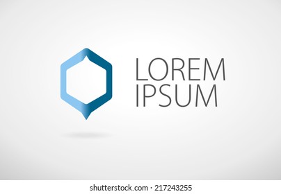 Abstact geometric logo template. Elegant corporate logo design. Vector illustration.