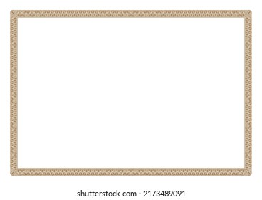 Marco en blanco de oro abstracto para el certificado