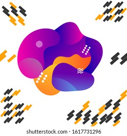 Abstact gradient background with black and yellow shapes