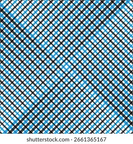 Abstracto de color gris y azul de color grueso a delgado diagonal sin fisuras Chaqe Place patrón con fondo blanco