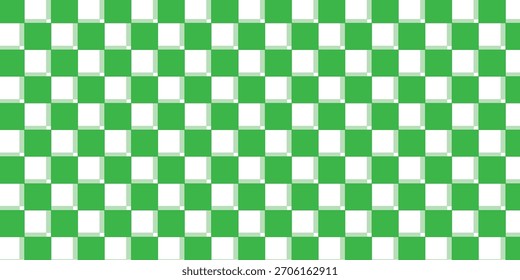Fondo transparente a cuadros blanco verde abstracto. Patrón a cuadros de recurso gráfico blanco verde, diseño