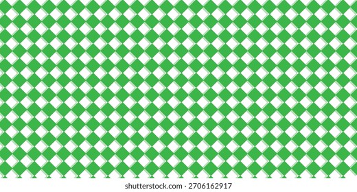 Abstact green white checkered seamless background. Green white graphic resource checkered pattern, modern