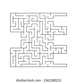 Abstact labyrinth. Educational game for kids. Puzzle for children. Maze conundrum. Find the right path. Vector illustration