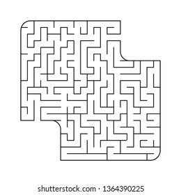 Abstact labyrinth. Educational game for kids. Puzzle for children. Maze conundrum. Find the right path. Vector illustration