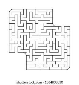 Abstact labyrinth. Educational game for kids. Puzzle for children. Maze conundrum. Find the right path. Vector illustration