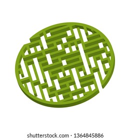 Abstact labyrinth. Educational game for kids. Puzzle for children. Maze conundrum. Find the right path. Vector illustration