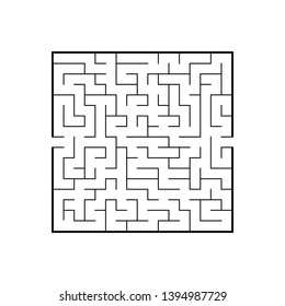 Abstact labyrinth. Educational game for kids. Puzzle for children. Maze conundrum. Find the right path. Vector illustration.