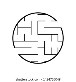 Abstact labyrinth. Educational game for kids. Puzzle for children. Maze conundrum. Find the right path. Vector illustration.