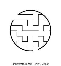 Abstact labyrinth. Educational game for kids. Puzzle for children. Maze conundrum. Find the right path. Vector illustration.