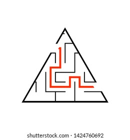 Abstact labyrinth. Educational game for kids. Puzzle for children. Maze conundrum. Find the right path. Vector illustration.