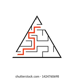 Abstact labyrinth. Educational game for kids. Puzzle for children. Maze conundrum. Find the right path. Vector illustration.
