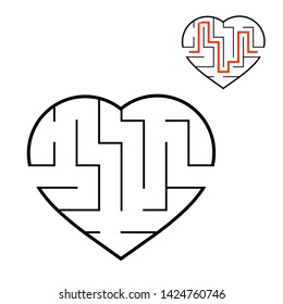 Abstact labyrinth. Educational game for kids. Puzzle for children. Maze conundrum. Find the right path. Vector illustration.