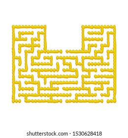 Abstact labyrinth. Educational game for kids. Puzzle for children. Maze conundrum. Find the right path. Vector illustration.