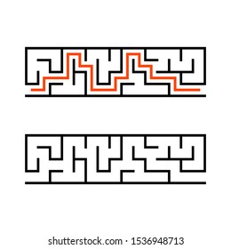 laberinto abstracto.Juego educativo para niños. Rompecabezas para los niños. El dilema del laberinto. Busque la ruta correcta. Ilustración vectorial.
