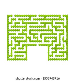 Abstact labyrinth. Educational game for kids. Puzzle for children. Maze conundrum. Find the right path. Vector illustration.