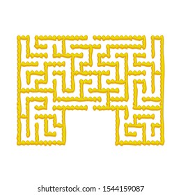 Abstact labyrinth. Educational game for kids. Puzzle for children. Maze conundrum. Find the right path. Vector illustration.
