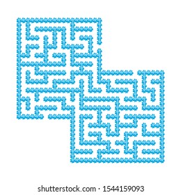 Abstact labyrinth. Educational game for kids. Puzzle for children. Maze conundrum. Find the right path. Vector illustration.
