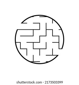 Abstact labyrinth. Educational game for kids. Puzzle for children. Maze conundrum. Find the right path. Vector illustration.