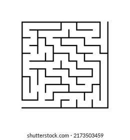 Abstact labyrinth. Educational game for kids. Puzzle for children. Maze conundrum. Find the right path. Vector illustration.