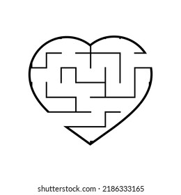 Abstact labyrinth. Educational game for kids. Puzzle for children. Maze conundrum. Find the right path. Vector illustration.