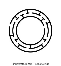 Abstact labyrinth. Game for kids. Puzzle for children. Maze conundrum. Vector illustration.