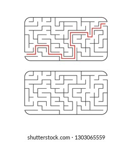 Abstact labyrinth. Game for kids. Puzzle for children. Maze conundrum. Vector illustration,