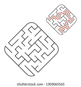Abstact labyrinth. Game for kids. Puzzle for children. Maze conundrum. Vector illustration,