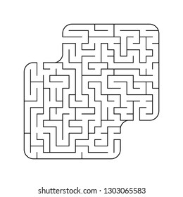 Abstact labyrinth. Game for kids. Puzzle for children. Maze conundrum. Vector illustration,