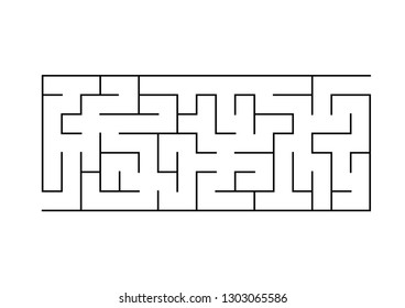 Abstact labyrinth. Game for kids. Puzzle for children. Maze conundrum. Vector illustration,
