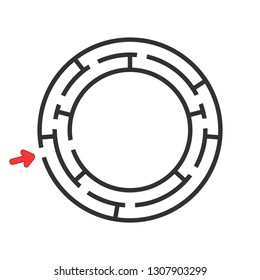 Abstact labyrinth. Game for kids. Puzzle for children. Maze conundrum. Vector illustration.