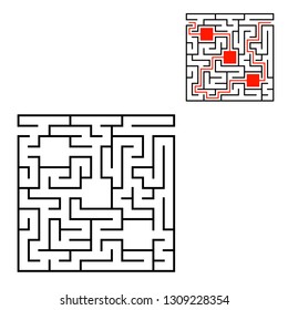 Abstact labyrinth. Game for kids. Puzzle for children. Maze conundrum. Vector illustration